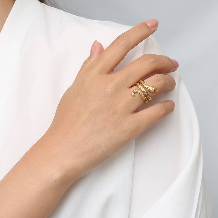 Serpent Wrap Ring: Minimalist Snake Ring