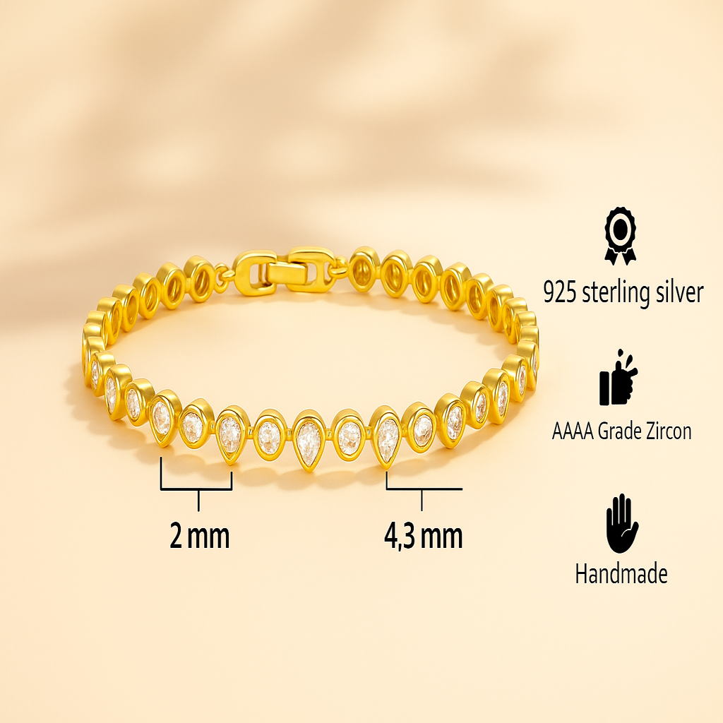 Teardrop Diamond Tennis Bracelet