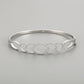 Pavé Interlocking Marquise Sterling Silver Bangle