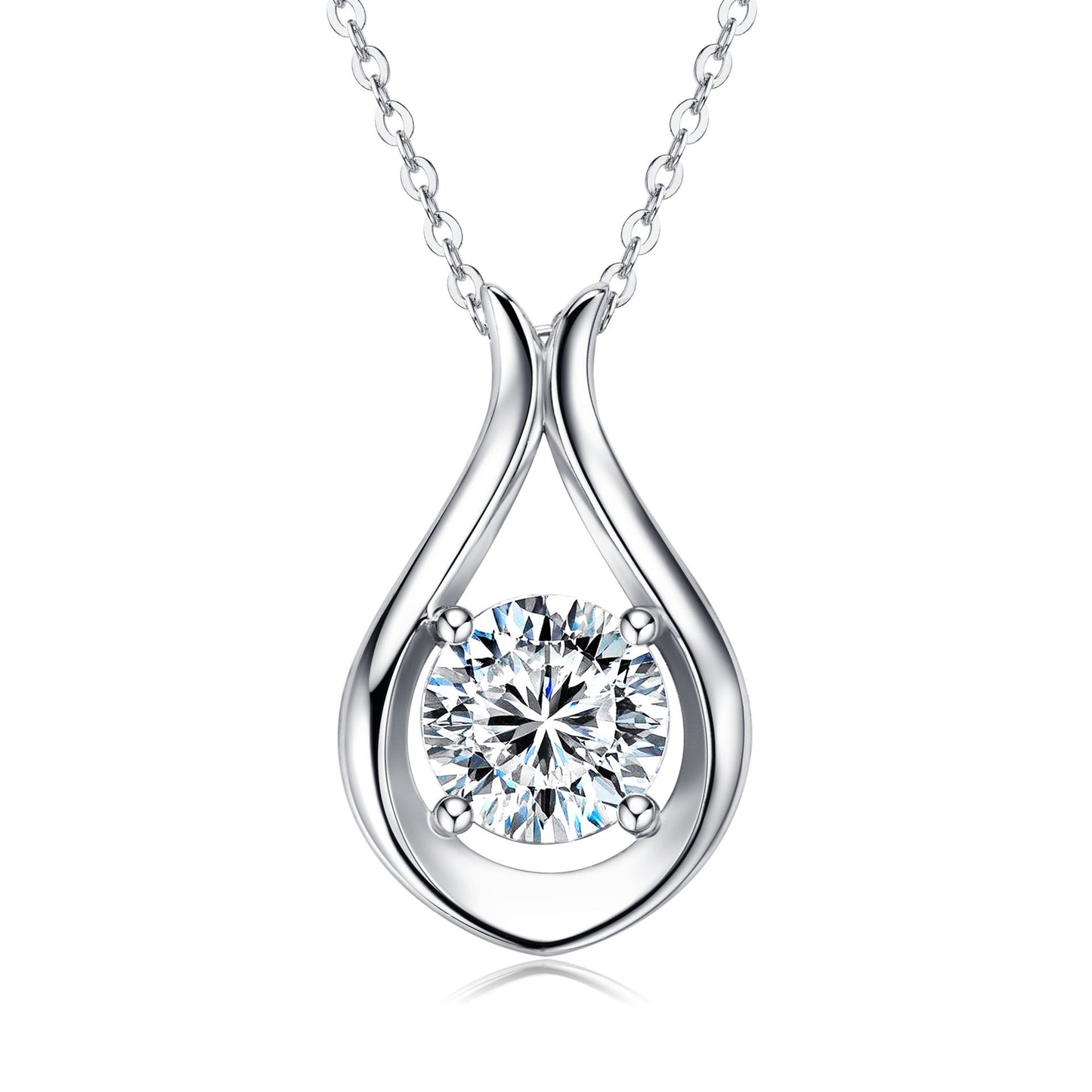 Sterling Silver Blooming Bud Pendant Necklace