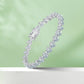 Dazzling Heart Sterling Silver Tennis Bracelet