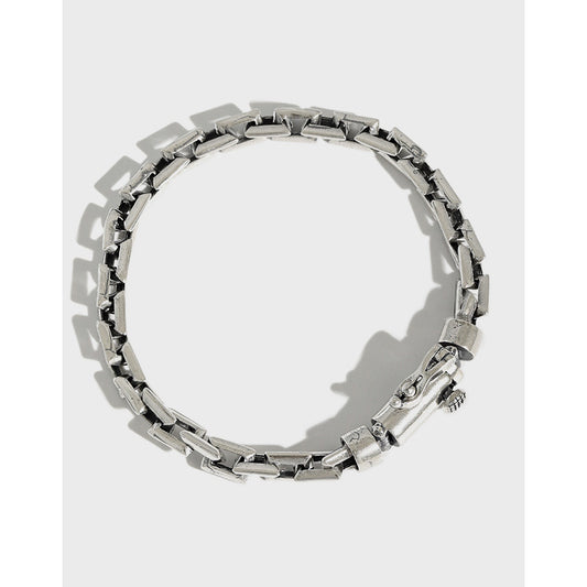 Nordic Modernist Silver Link Bracelet