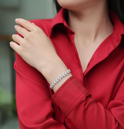 Luxury Diamond Tennis Bracelet in Sterling Silver