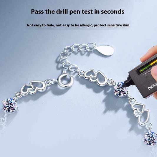 Radiant Sparkle Silver Tennis Bracelet