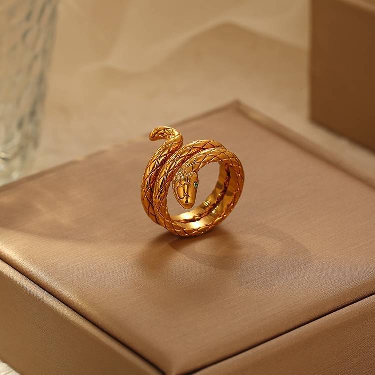 Serpent Wrap Ring: Minimalist Snake Ring