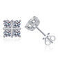Sparkling "Eternal Bow" Sterling Silver Moissanite Stud Earrings