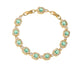 Golden Glow Emerald Square Tennis Bracelet