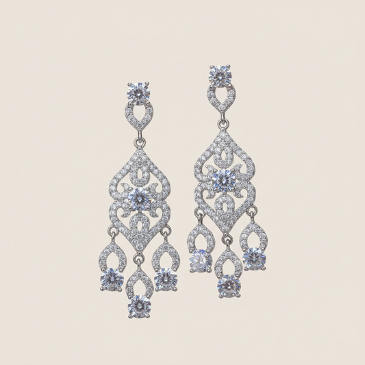 Moissan Diamond Earrings Earrings Burst Into Flames