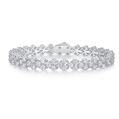 Luxury Diamond Tennis Bracelet in Sterling Silver