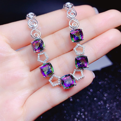 Mystic Topaz Sterling Silver Bracelet
